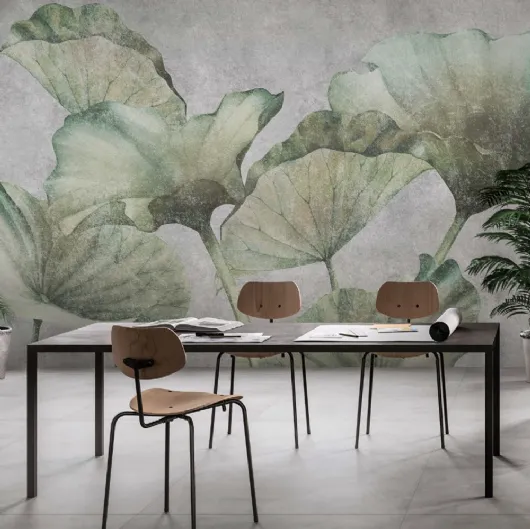 Carta da parati Lotus Leaves di Adriani e Rossi