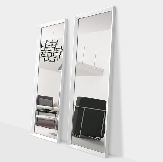 Specchiera Angolo Riflesso con cornice in alluminio di Pezzani