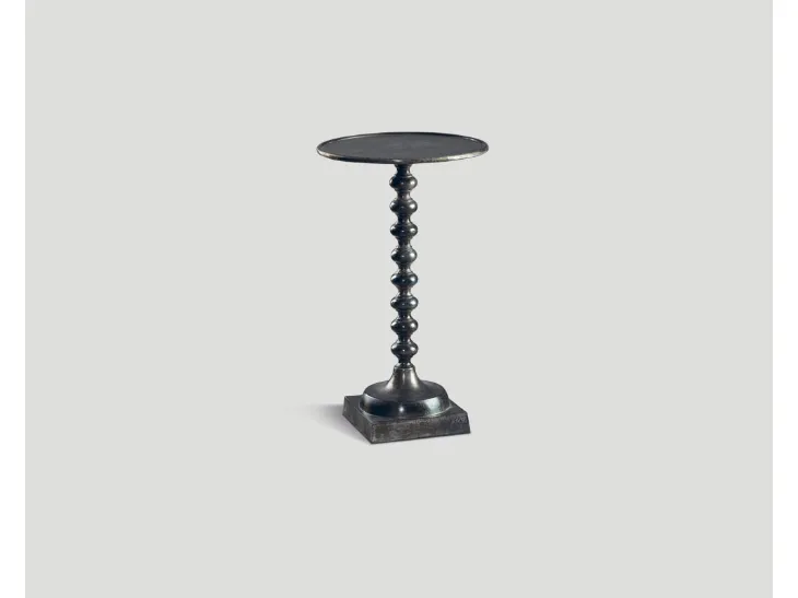 Tavolino DB004403 alluminio fumo lucidato a mano di Dialma Brown