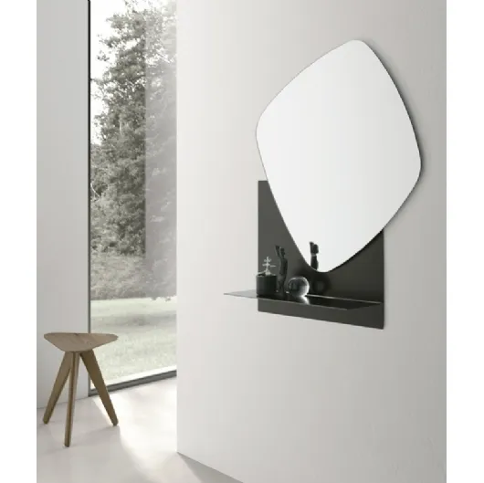 Specchio con mensola in metallo Double Trouble di Target Point