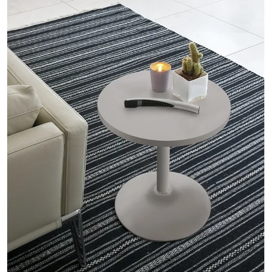 Tavolino rotondo Era in laminato laccato opaco di Target Point