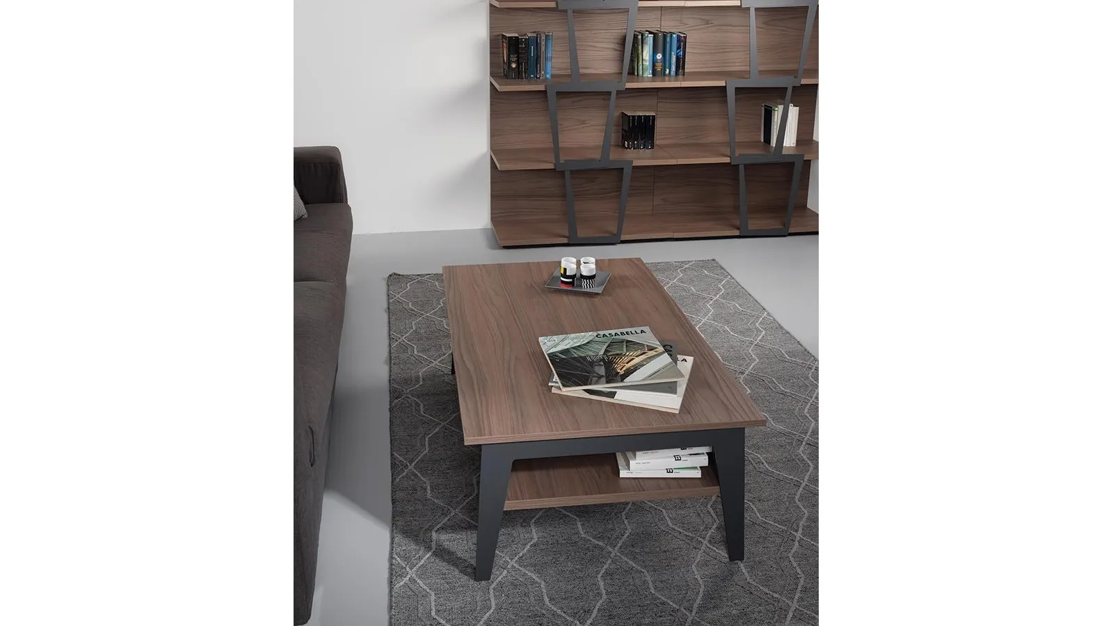 Tavolino con top alzabile in laminato Brighton di Pezzani