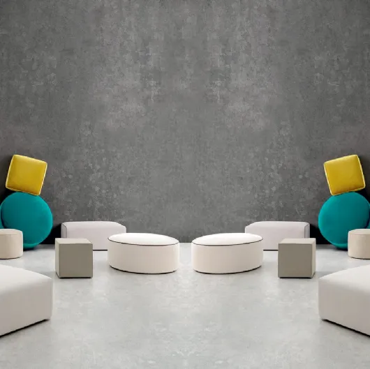 Pouf Collection in tessuto con varie forme di Felis