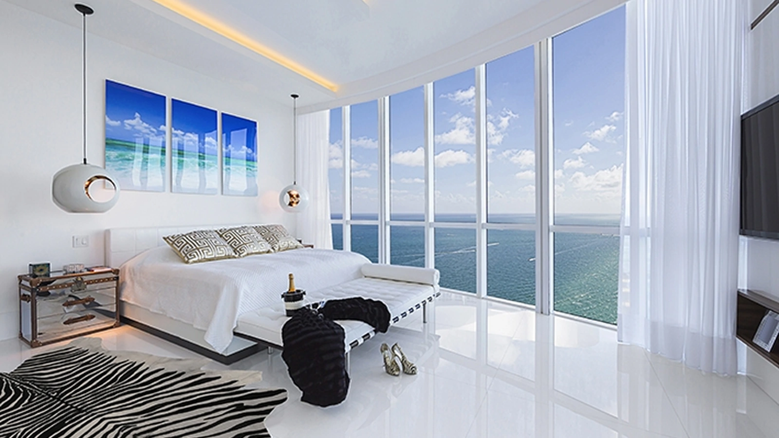 Tappeto in pelle stampata Zebra di Sitap