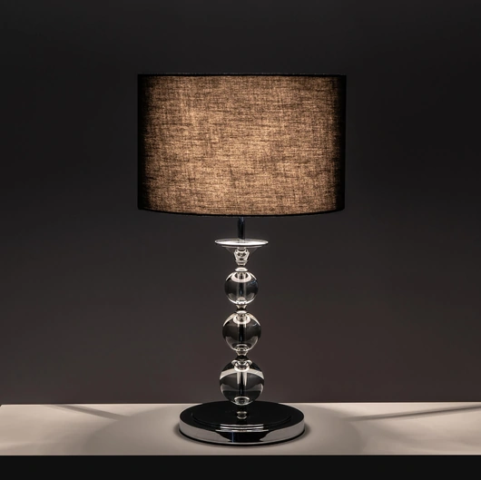 Lampada da tavolo Giuditta in plexiglass con paralume in tessuto di Stones