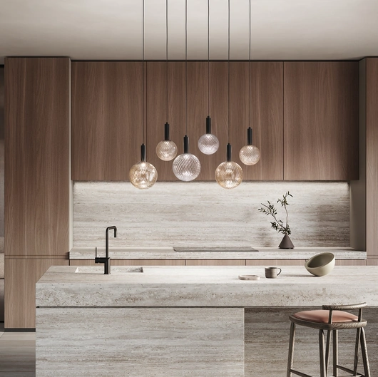 Lampada a sospensione Golf in vetro soffiato di Ondaluce