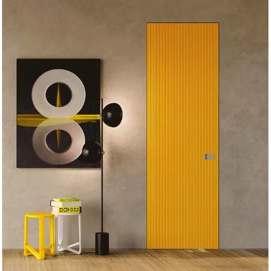 Porta per interni battente in laccato Giallo Filomuro Millerighe di BiHome
