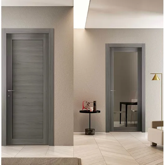 Porta per interni Grafite battente in laminato 301P e 301V in laminato e vetro di BiHome