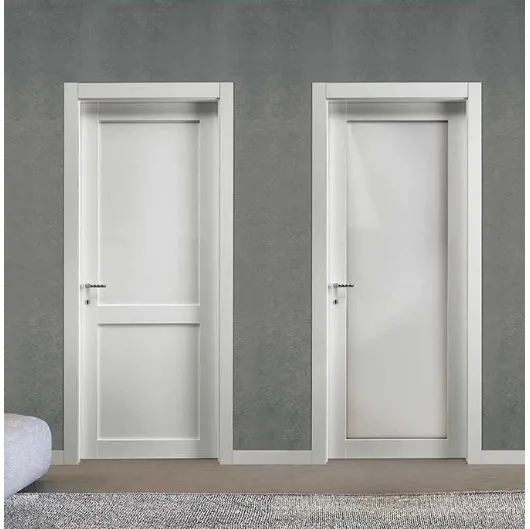 Porta per interni battente Trame 201P e 201V in laminato Bianco di BiHome