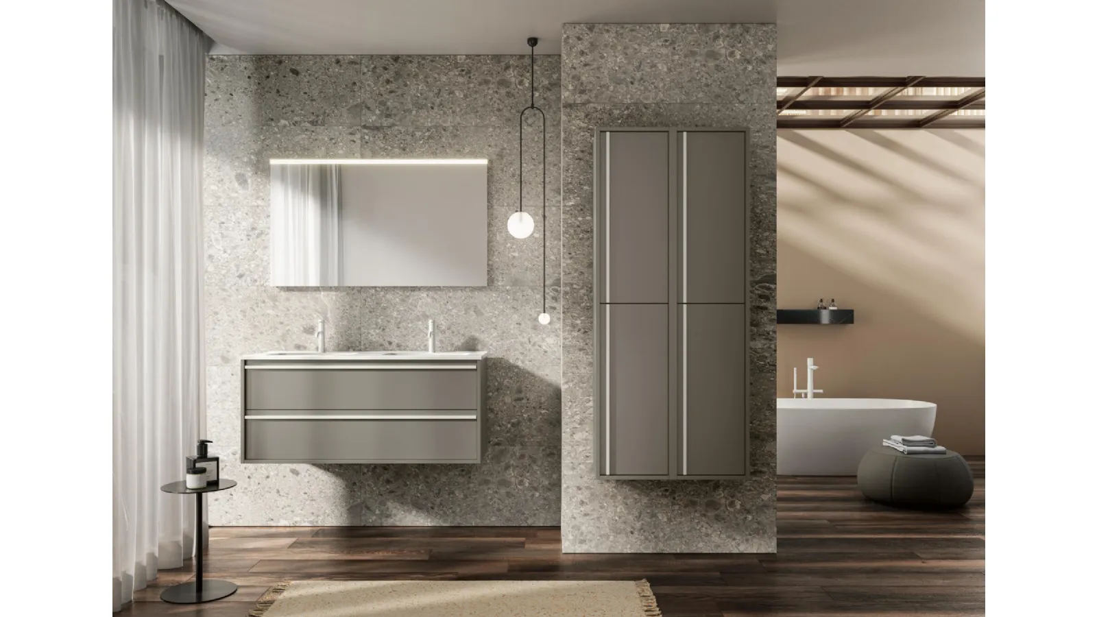 Mobile da Bagno sospeso in laccato opaco Magik 04 di GB Group