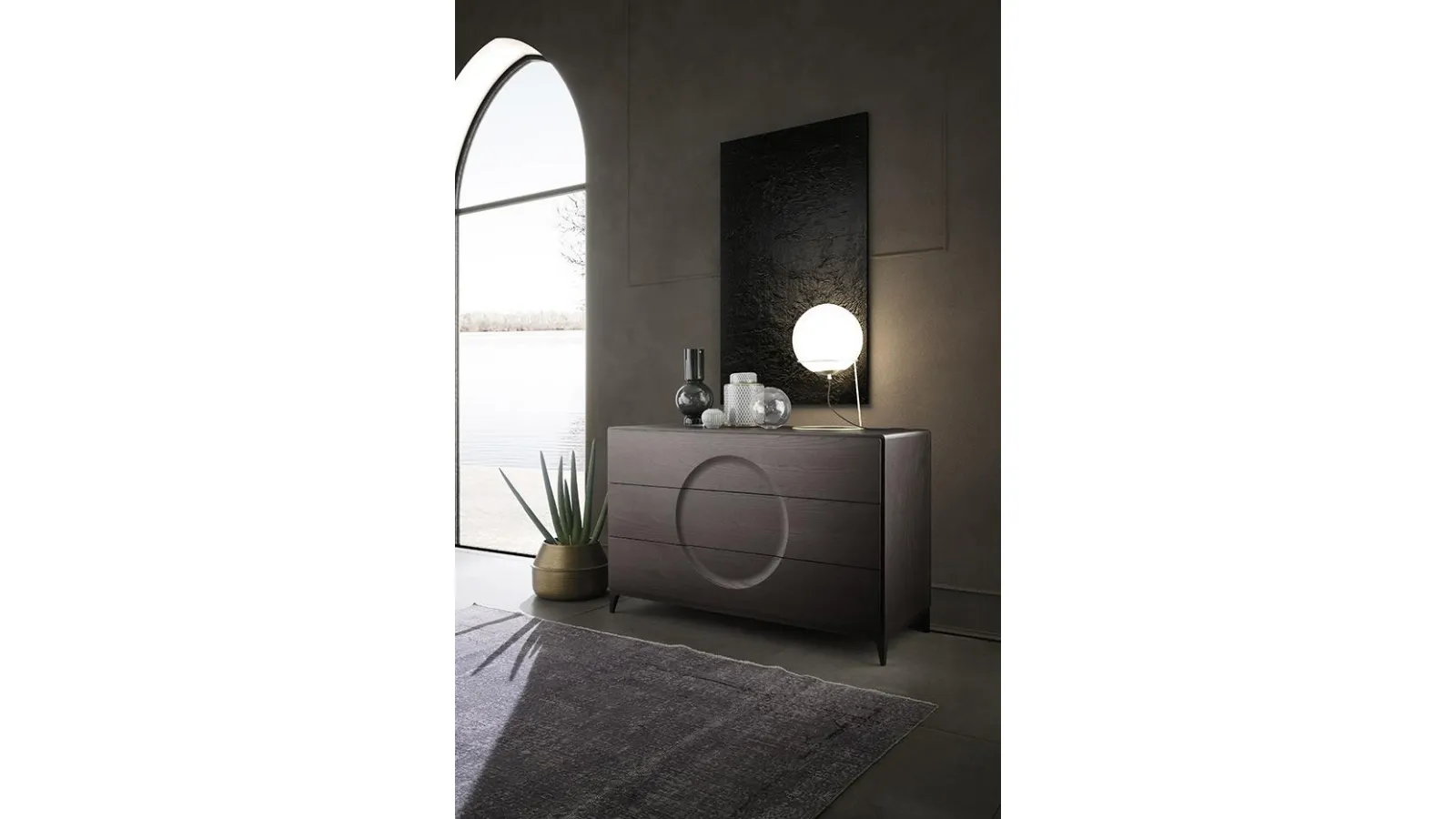 Comò Ring in legno di Mobilgam