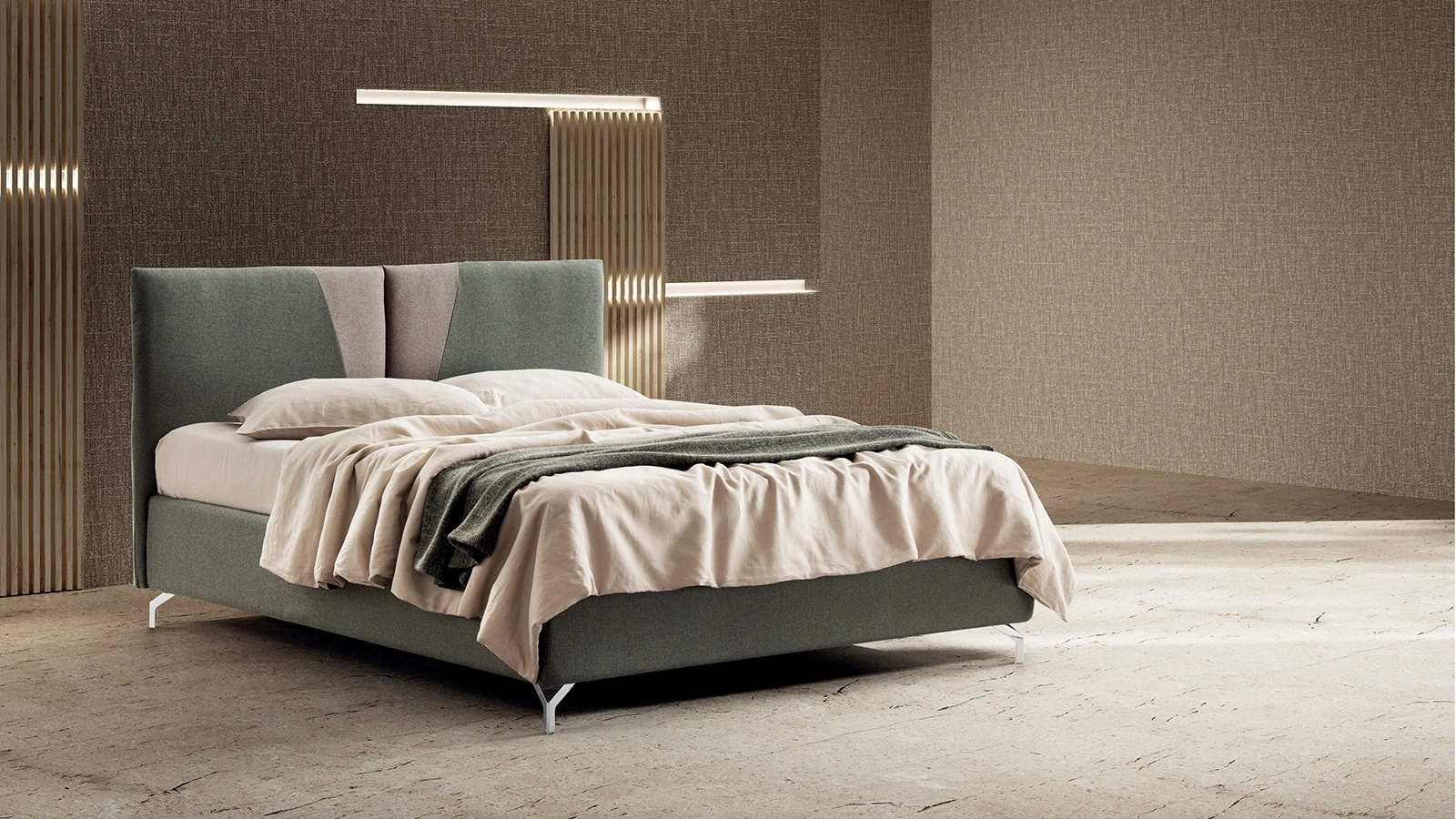 Letto imbottito Emilia di Stilfar Italia