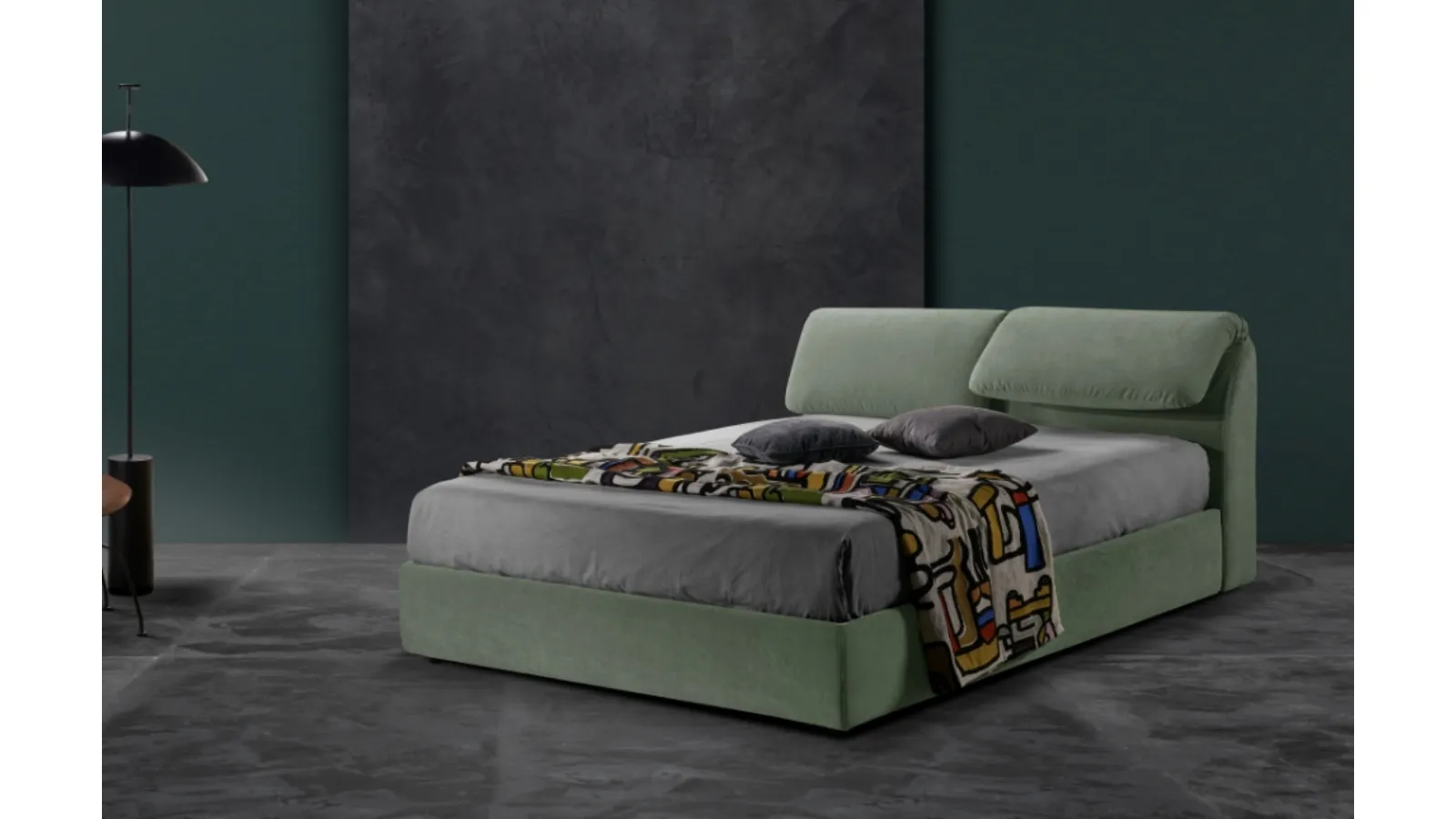 Letto giovane e moderno con testiera relax Tex di Excò