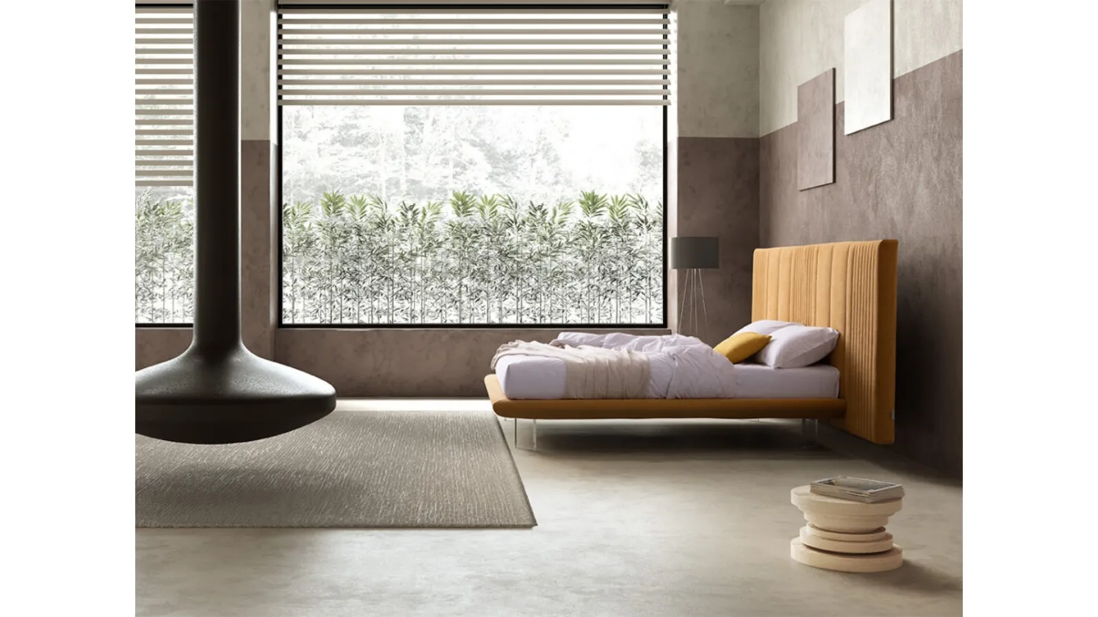 Letto Matrix XL con testiera trapuntata di Stilfar Italia