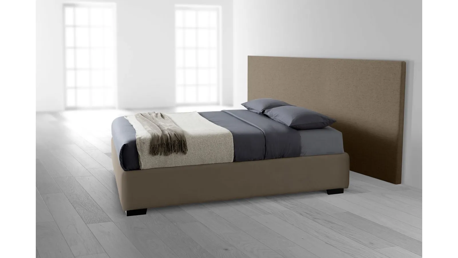 Letto Sommier 133 in tessuto con box contenitore di Stilfar Italia