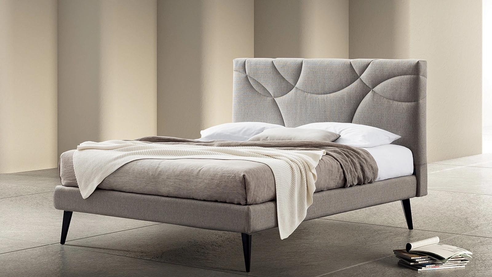 Letto matrimoniale in tessuto Monica di Stilfar Italia