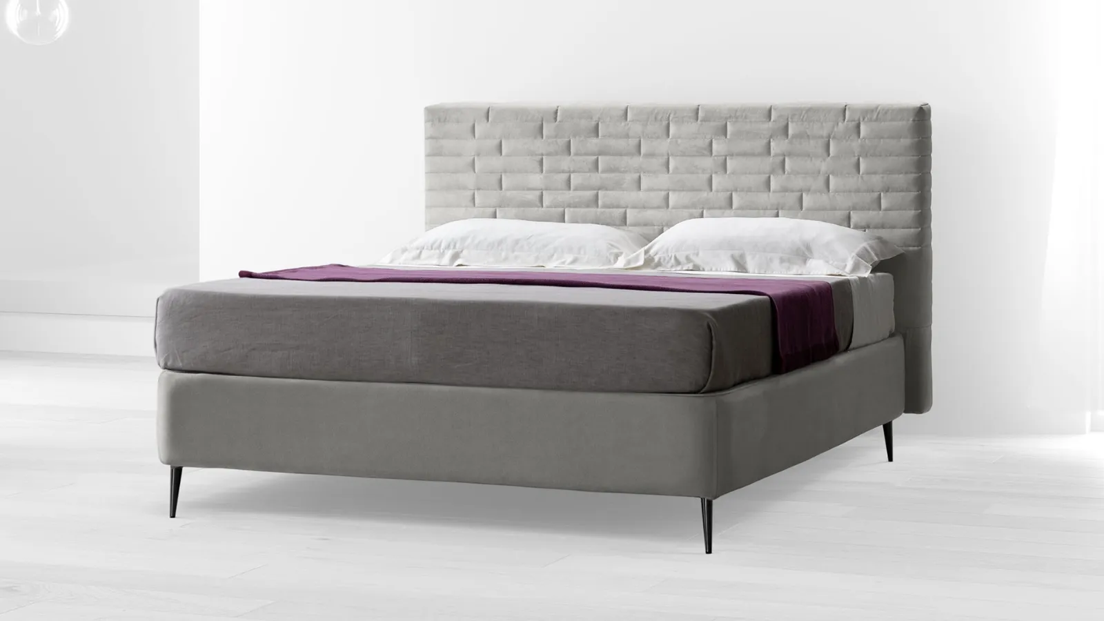 Letto Wall in tessuto con testiera di Stilfar Italia