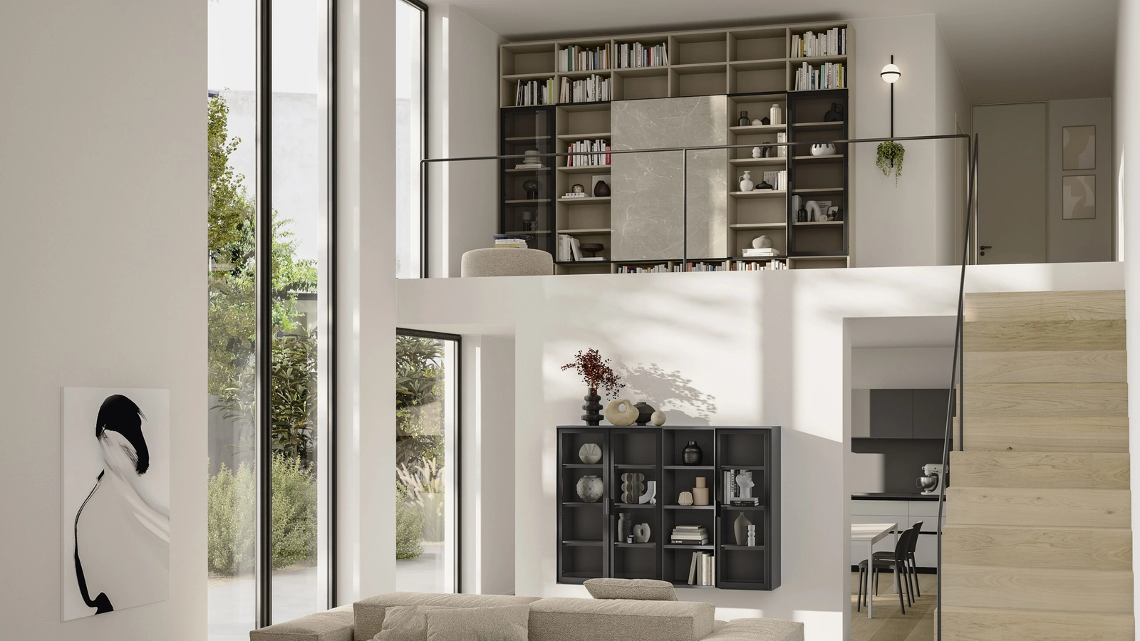 Libreria Night & Day e Golf Infinity L03NS di Colombini Casa