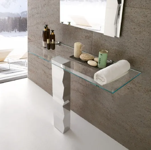 Consolle di design  in cristallo Flagstaff di Ponti Terenghi