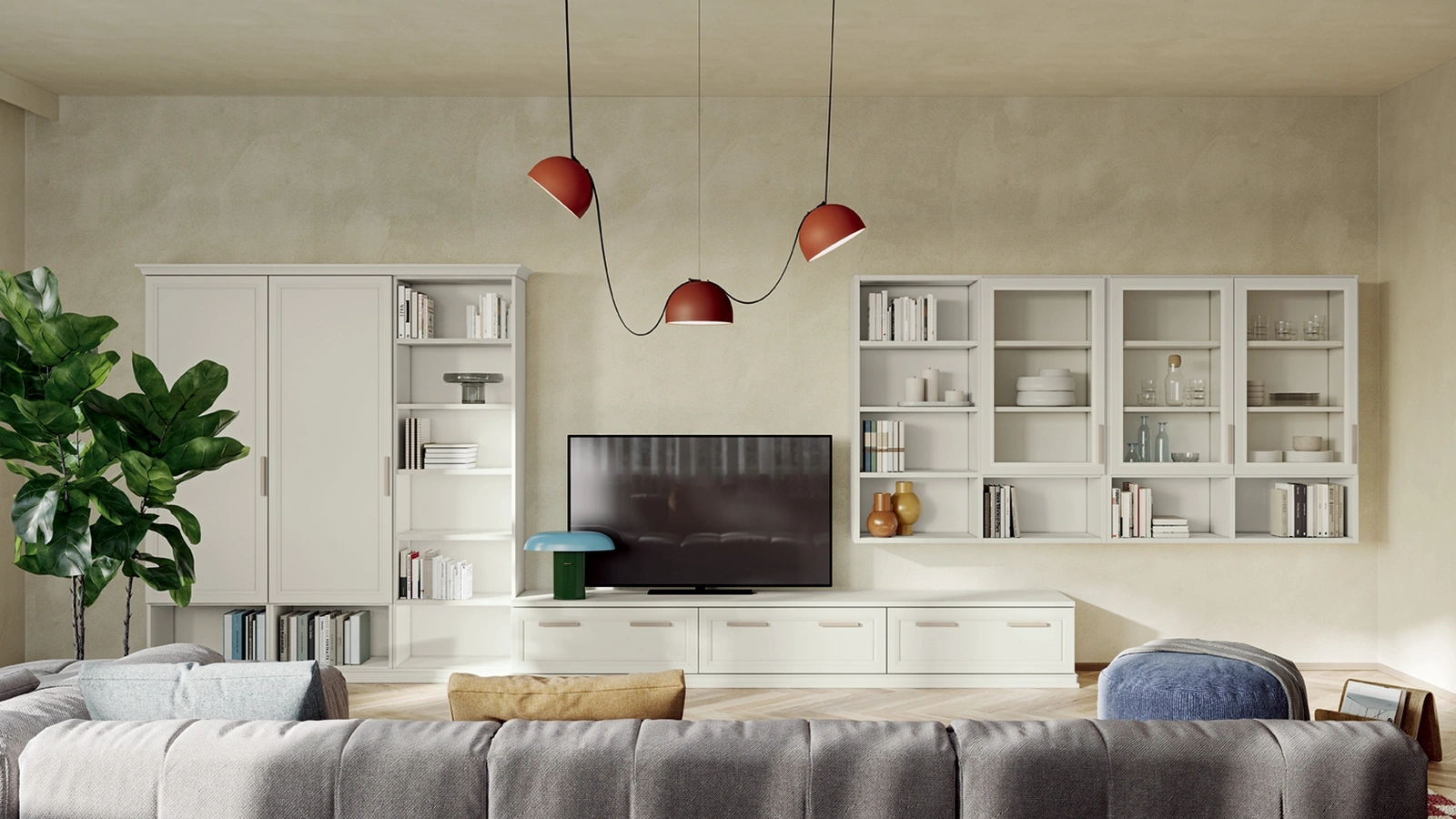 Parete Attrezzata Arcadia AS003 di Colombini Casa