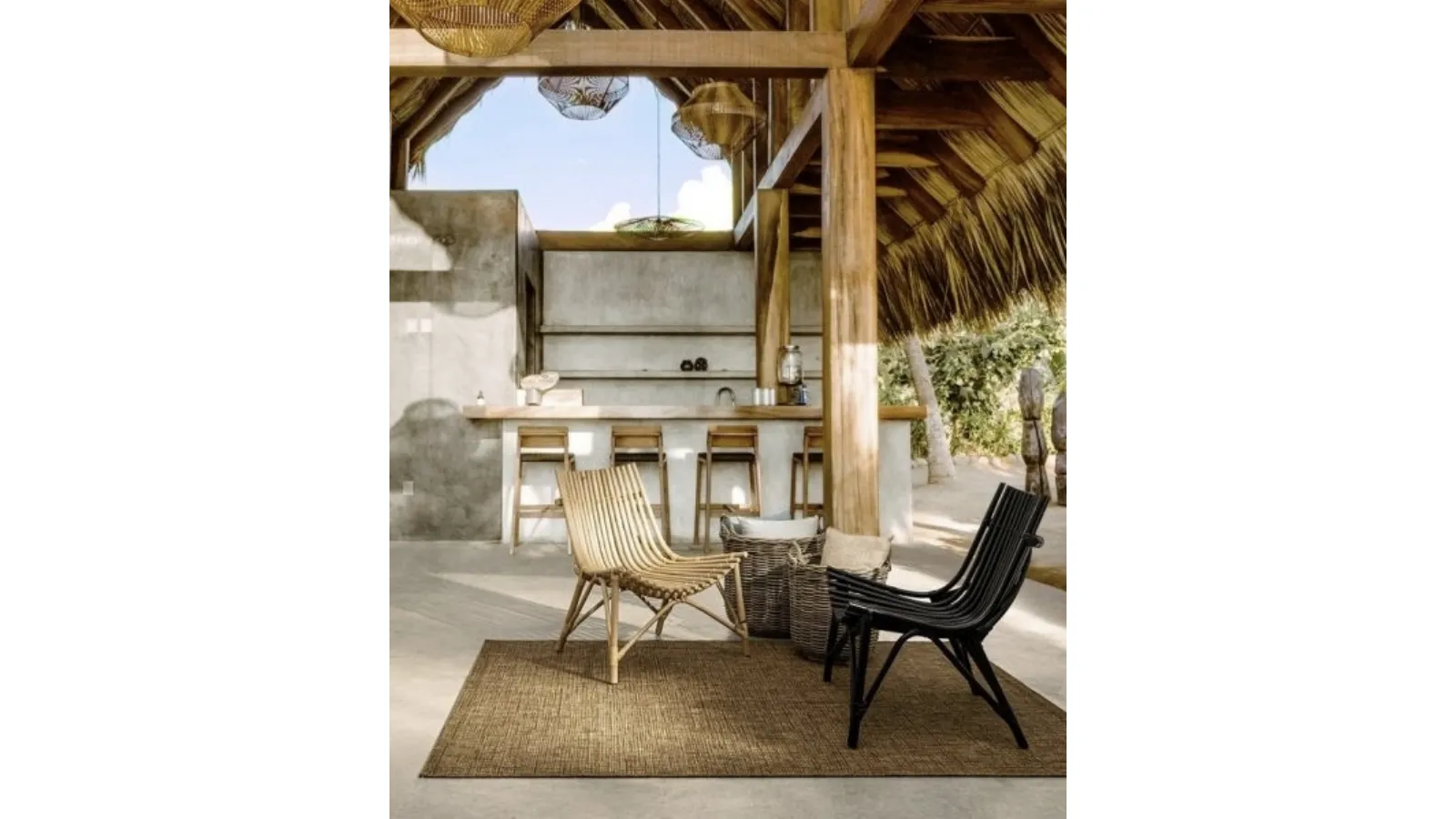 Poltroncina in rattan Menendez di Bizzotto