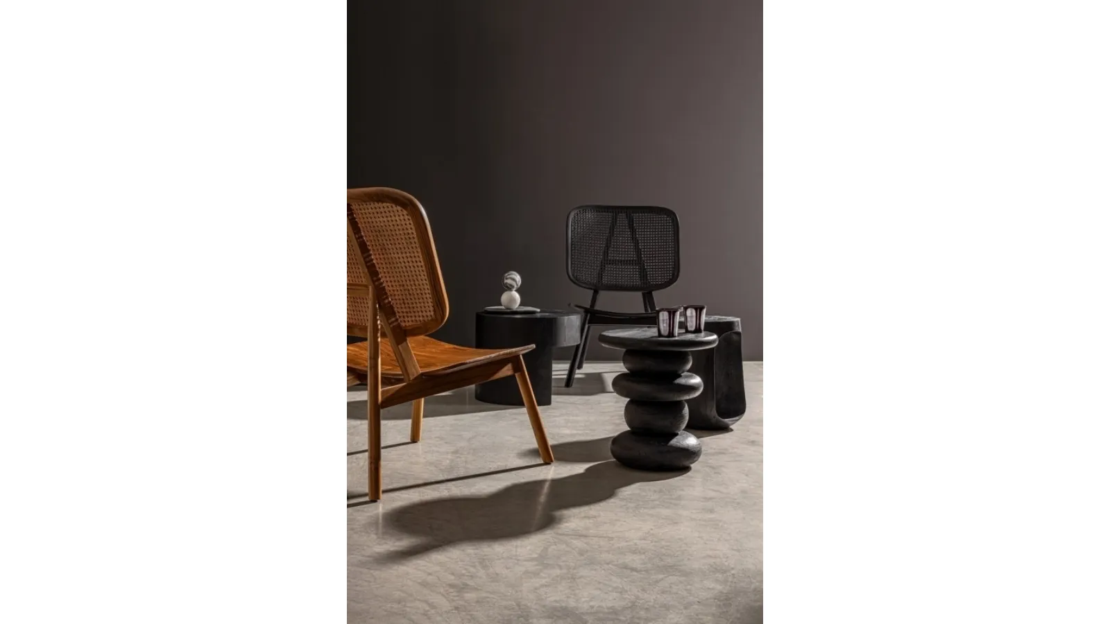 Poltrona in legno e rattan Yves di Bizzotto