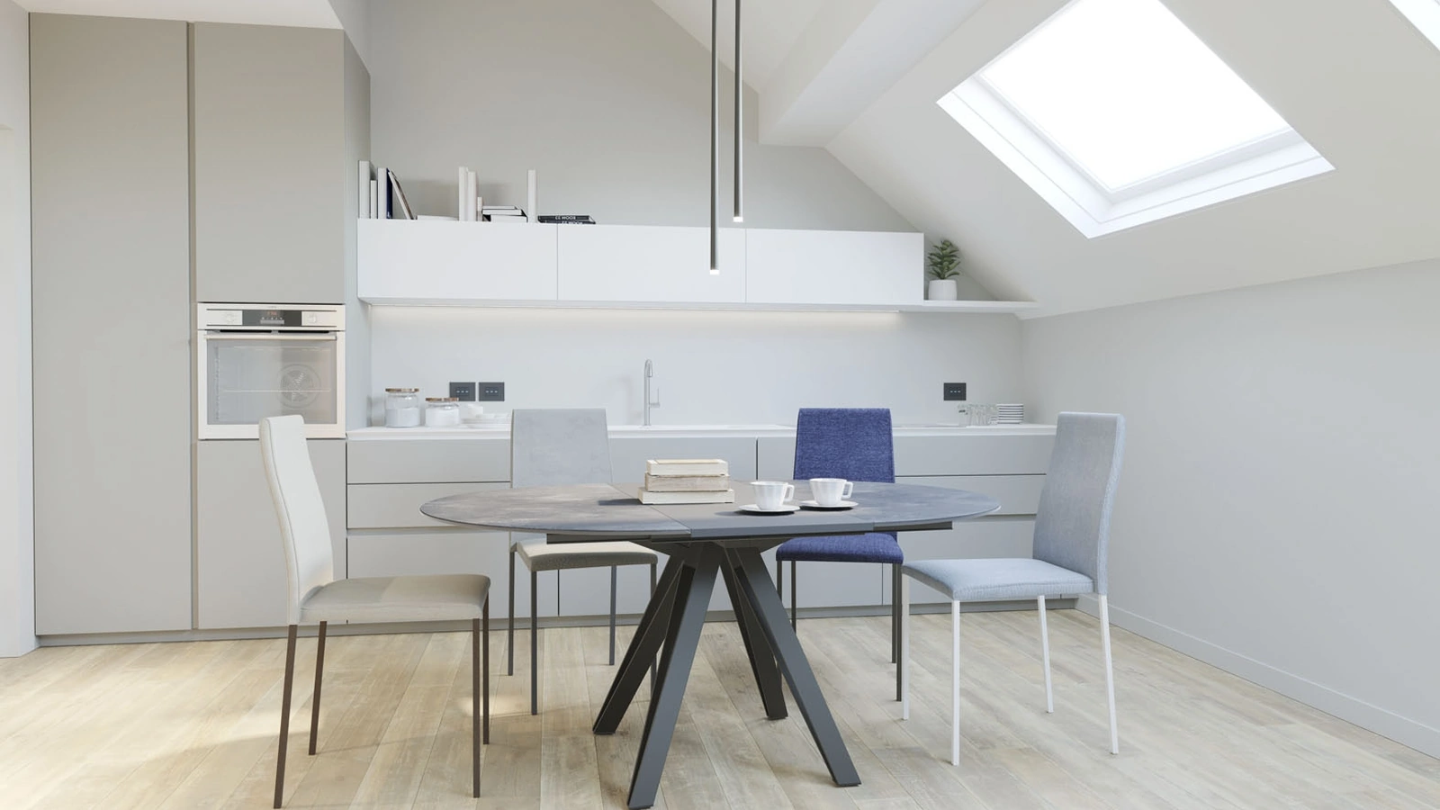 Sedia Game in tessuto, pelle o ecopelle con struttura in metallo  di Zamagna