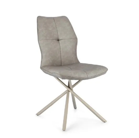 Sedia in ecopelle Kepler di Bizzotto