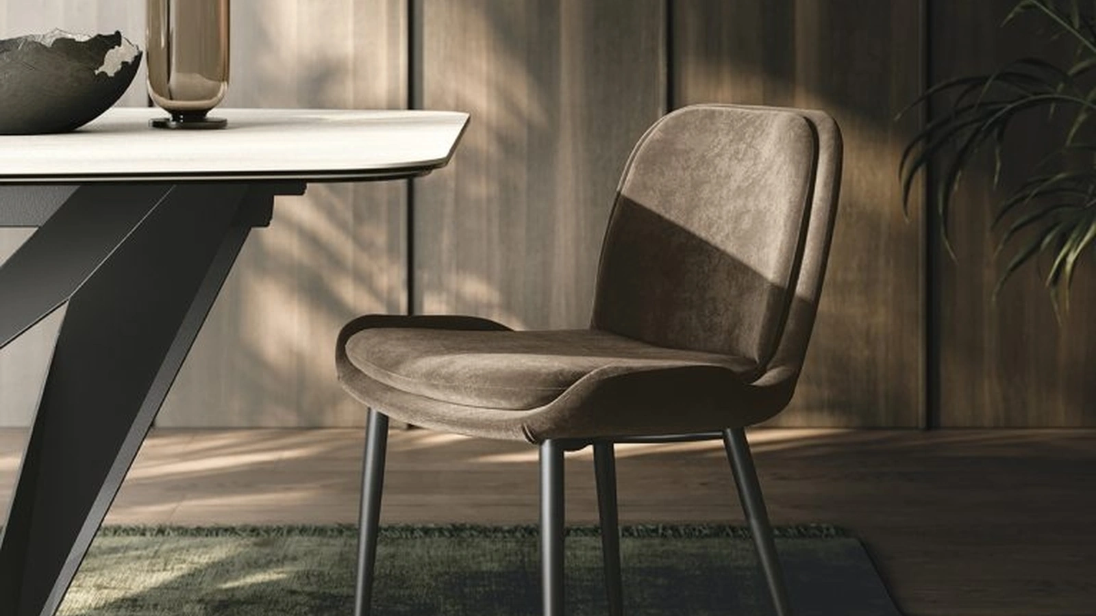 Sedia in tessuto imbottito Mia di Sedit