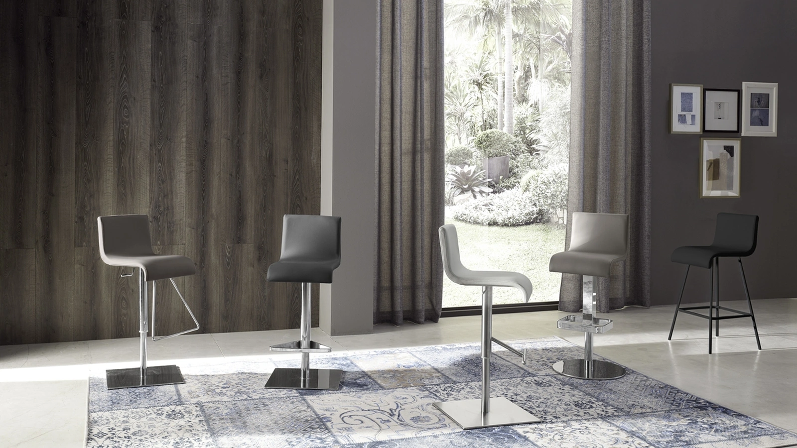 Sgabello Team in ecopelle di Zamagna