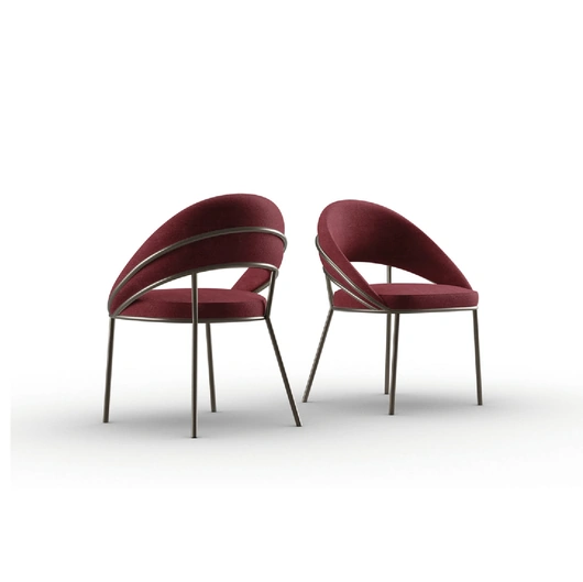 Sedia Viola in tessuto e metallo di Zamagna