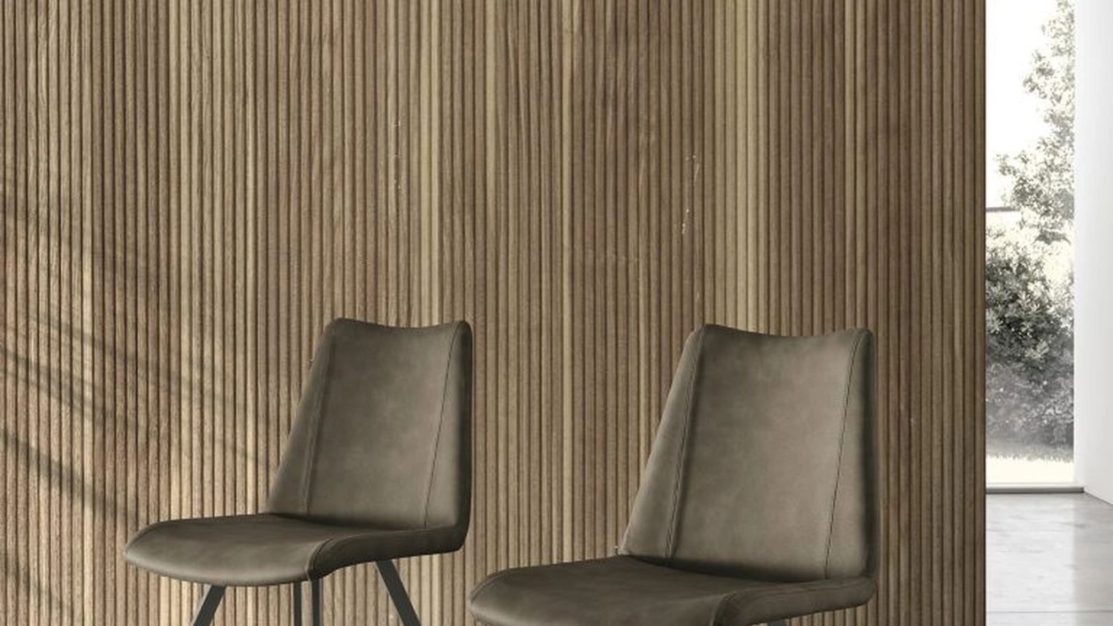 Sedia Zenda in ecopelle vintage di Sedit