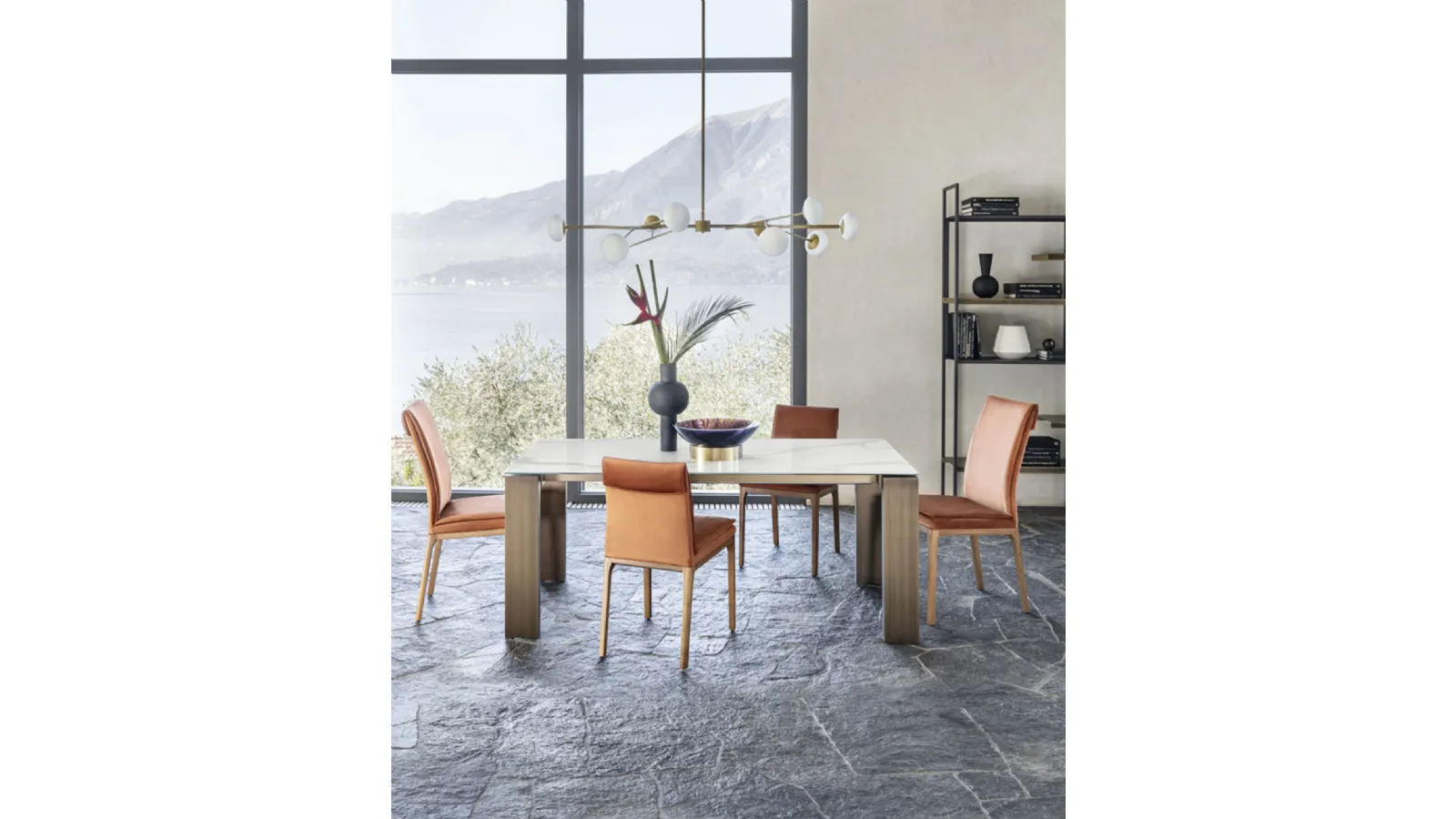 Tavolo allungabile Atlantis in ceramica di Riflessi