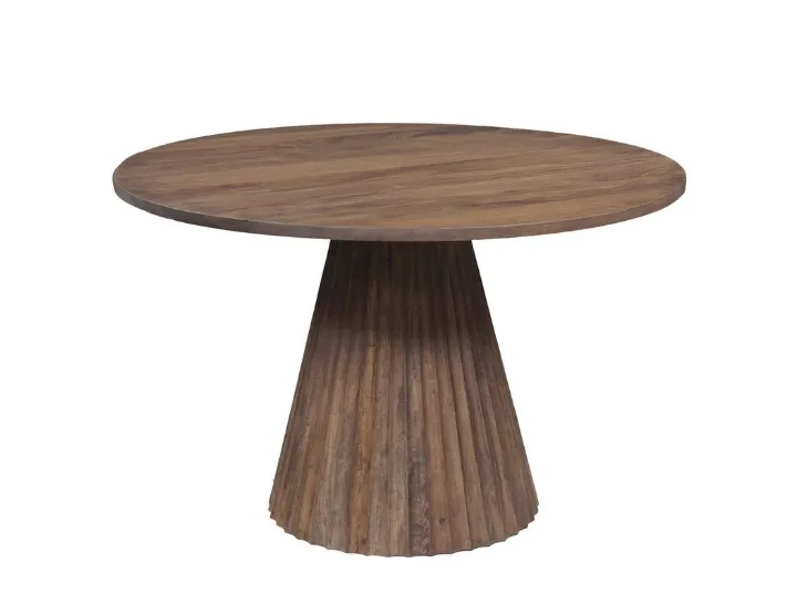 Tavolo rotondo in legno di Mango Orissa di Bizzotto