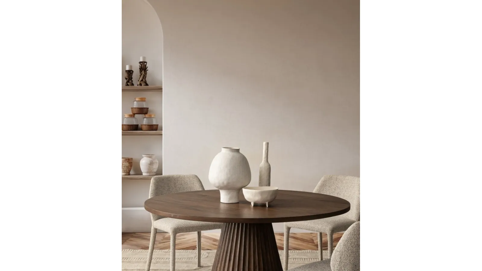 Tavolo rotondo in legno Orissa di Bizzotto