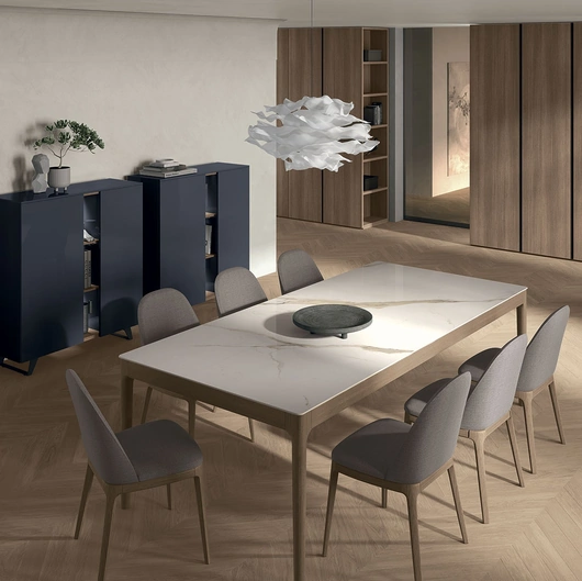 Tavolo Savoy in gres e legno di Tomasella