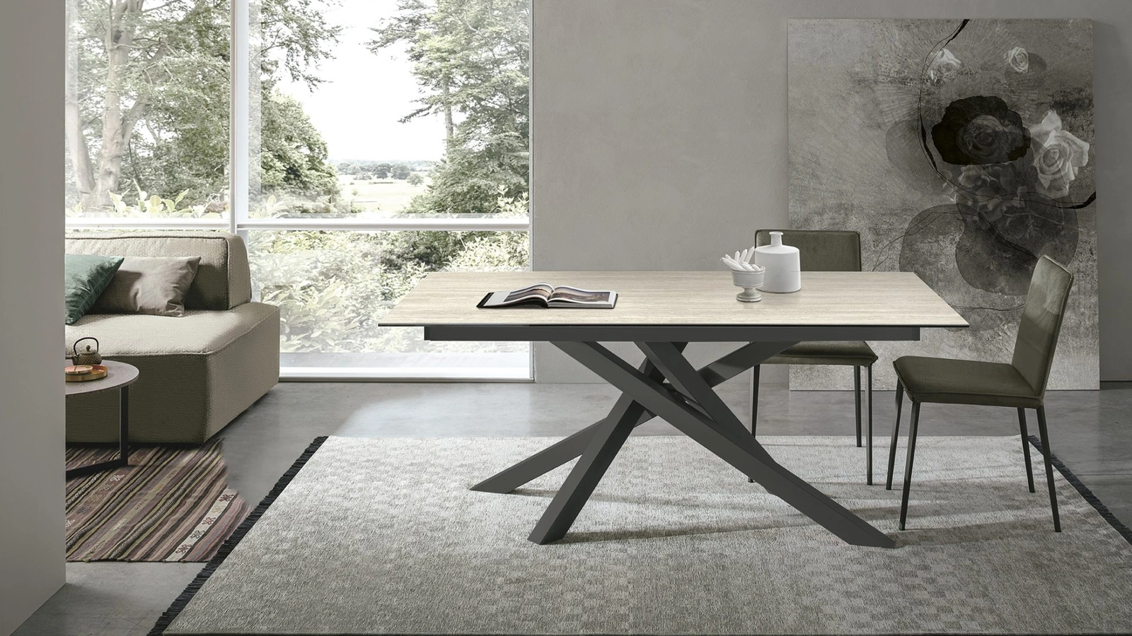 Tavolo in ceramica Origami di Sedit