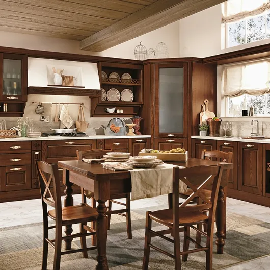 Cucina Classica angolare in legno Armonia 01 di Colombini Casa Artec