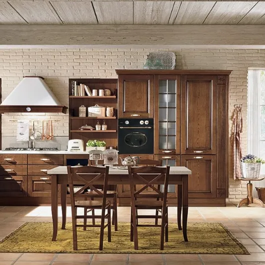 Cucina Classica angolare in legno Armonia 02 di Colombini Casa Artec