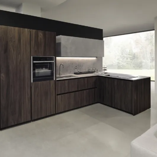 Cucina Design con penisola Arka 01 di Maistri