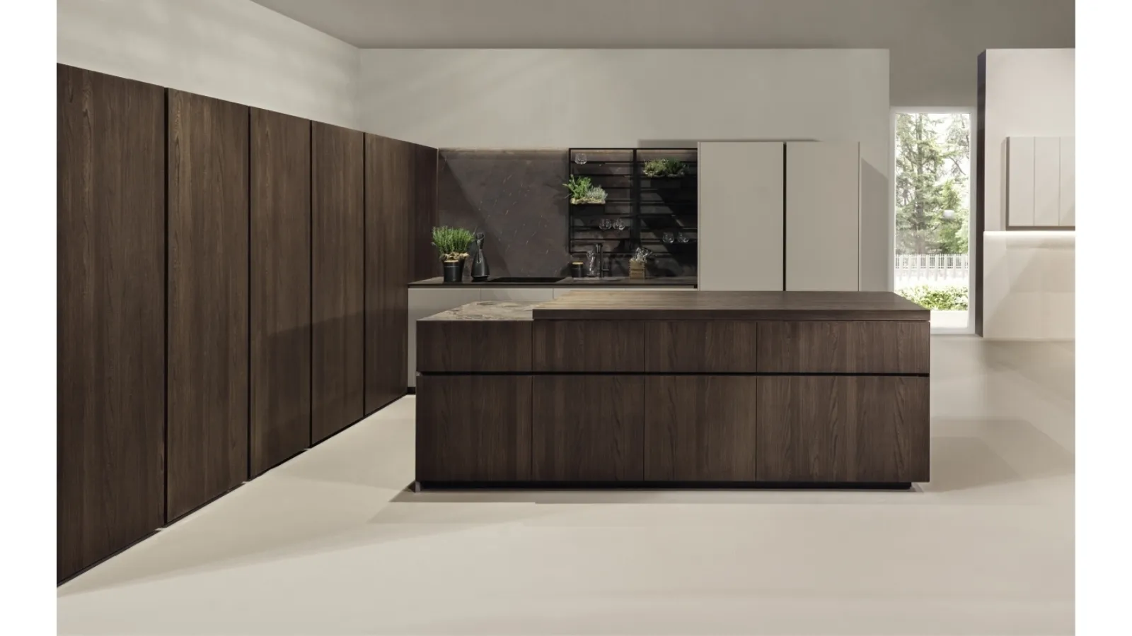 Cucina Design Giza in legno con isola di Maistri
