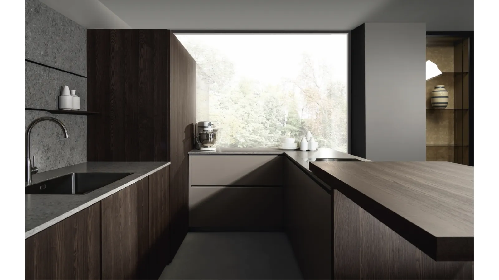 Cucina Design con penisola Viva 03 di Maistri