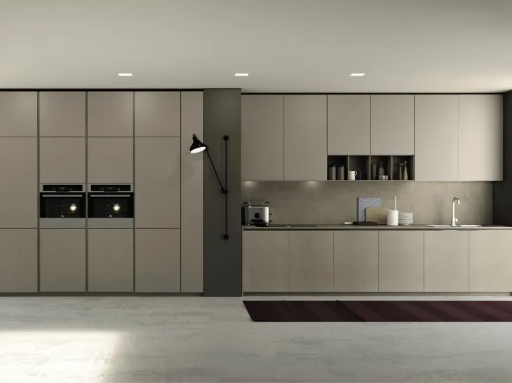 Cucina Design lineare in laccato opaco Viva 09 di Maistri