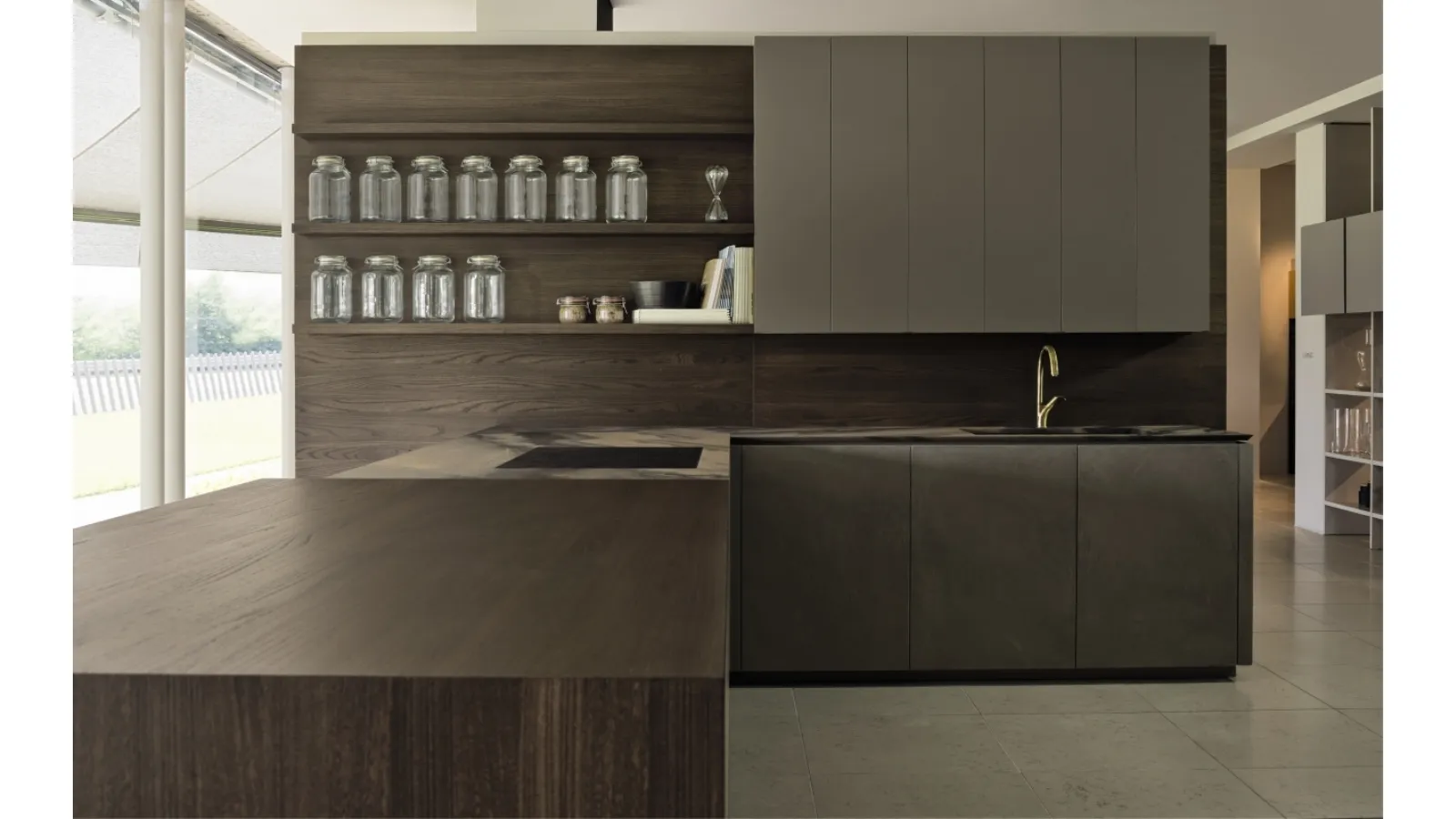 Cucina Design con penisola Viva 08 di Maistri