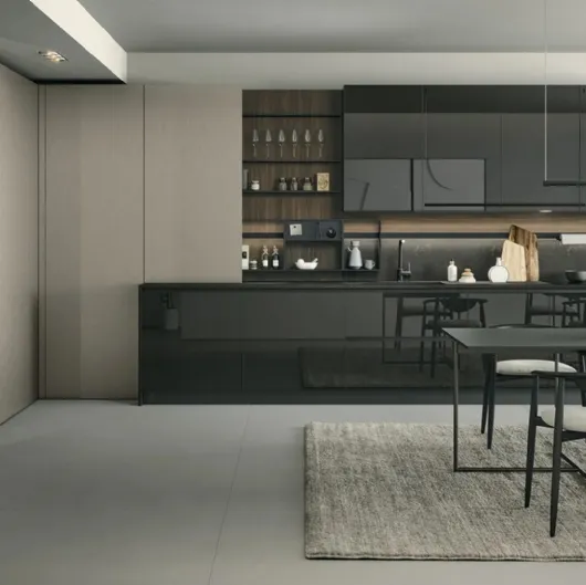 Cucina Moderna lineare Aria Tech 01 di Forma Cucine
