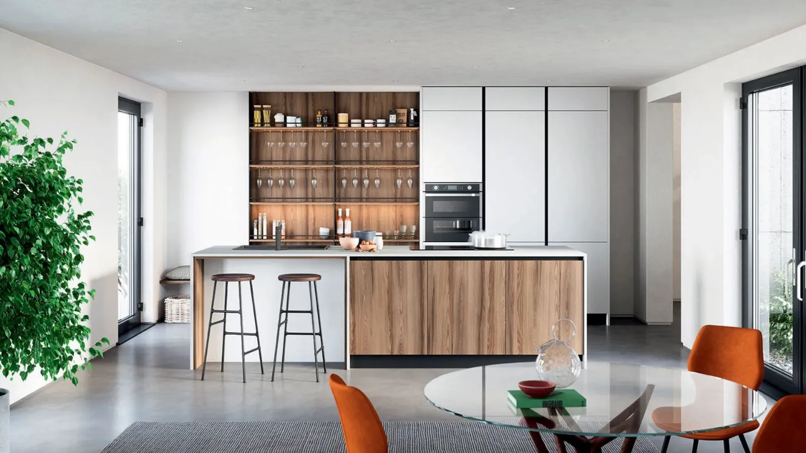 Cucina Moderna con isola Colibrì 06 di Forma Cucine