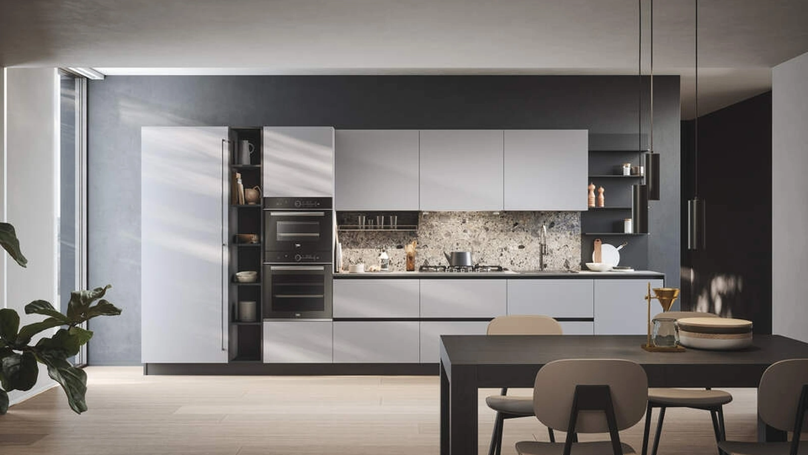 Cucina Moderna lineare Domino Composizione 09 di Prima Cucine
