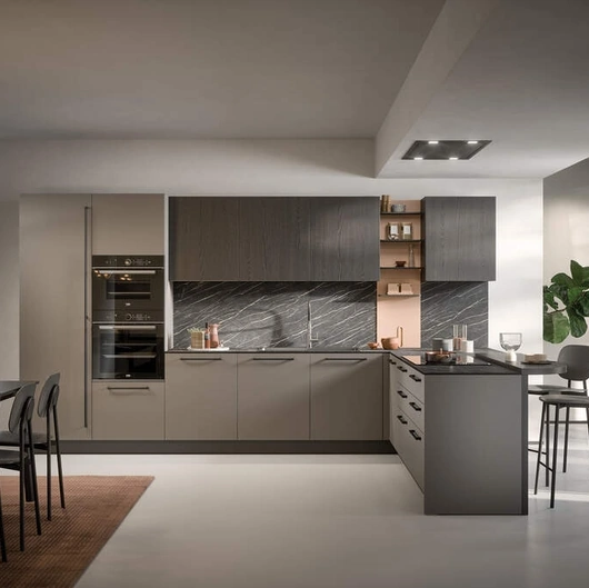 Cucina Moderna con penisola Domino Composizione 10 di Prima Cucine