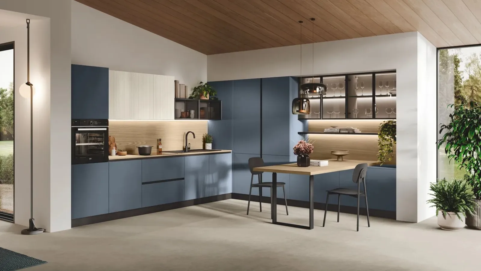 Cucina Moderna con penisola Art-Kaya di Stosa