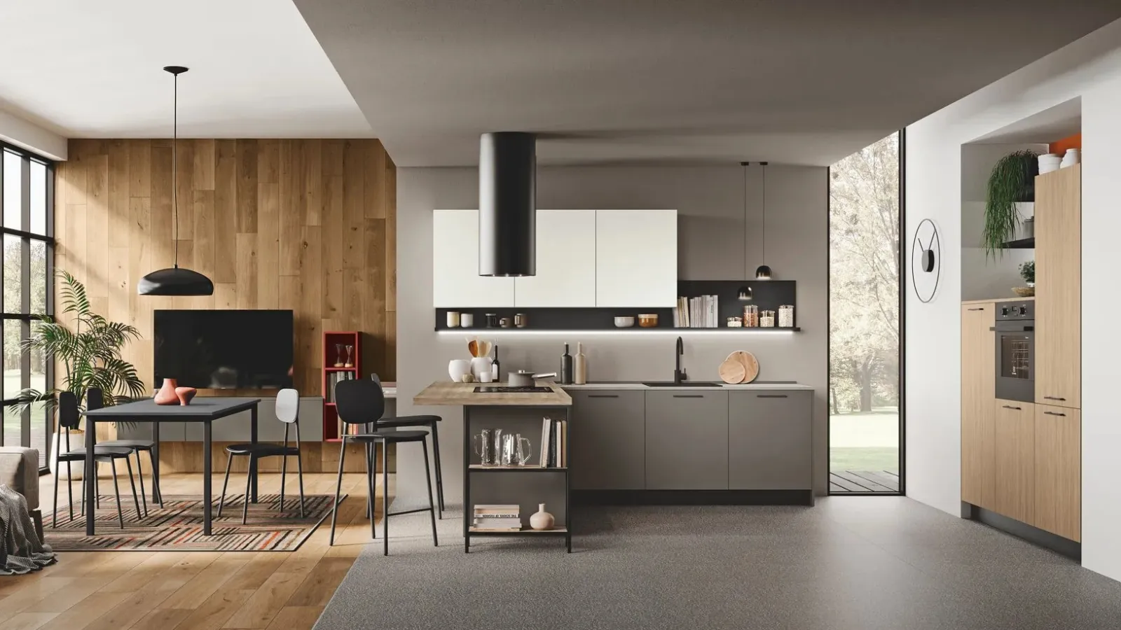 Cucina Moderna con penisola Art-Kaya di Stosa